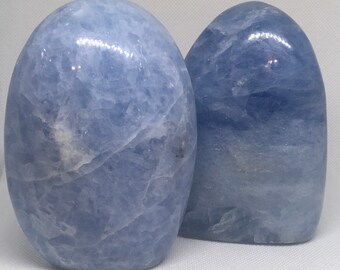 Blue Calcite Polished Standing Display Piece, Blue Calcite is a relaxing stone, Healing Stone, Healing Crystal, Spiritual Stone, Meditation