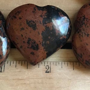 Mahogany Obsidian Gemstone Heart, Spiritual Stone, Healing Stone, Healing Crystal, Chakra image 3