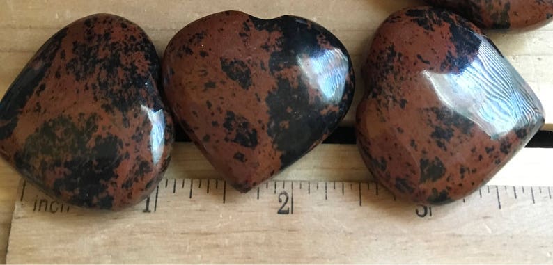 Mahogany Obsidian Gemstone Heart, Spiritual Stone, Healing Stone, Healing Crystal, Chakra image 3