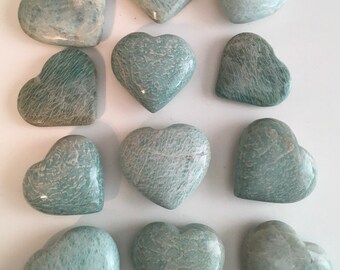 Amazonite Gemstone Heart Gemstone, Healing Stone, Soothes Emotions, Energies Luck and Love, Healing Crystal, Chakra Stone, Spiritual Stone