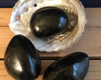 Black Tourmaline Polished Gallet Stones, Healing Stones, Healing Crystal, Chakra Stones, Spiritual Stone, Gemstone