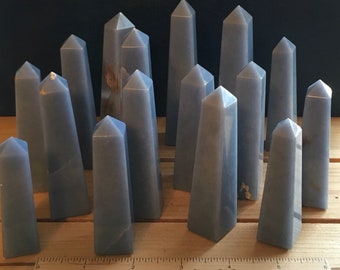 Angelite Gemstone Tower, Healing Stone, Healing Crystal, Chakra  Stone, Spiritual Stone