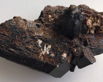 Black Tourmaline ,Natural Black Tourmaline Schorl Stone, Raw Stone, Protective, Healing crystal and stones, Stone, Spiritual Stone