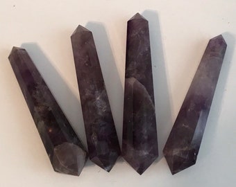 Amethyst Crystal Double Terminated Polished Point Vogel, 8 Faced, 3.5" Master Crystal,Healing Crystals and Stones