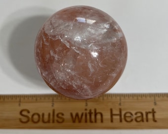 Orange Elestial Sphere, 274 Grams, Gemstone Sphere ,Healing Stone, Healing Crystal, Chakra  Stone, Spiritual Stone