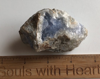 Blue Lace Agate Natural Raw Rough Stone, Calming Stone, Healing Stone, Healing Crystal, Chakra Stone, Spiritual Stone