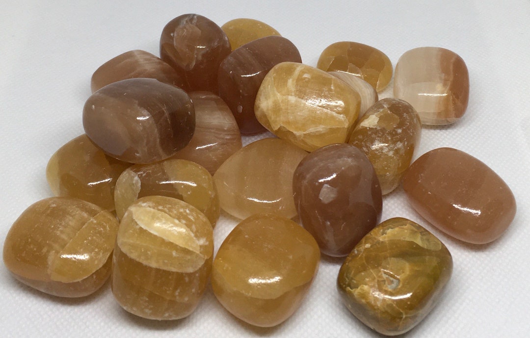 Honey Calcite Tumbled Stone Golden Honey Calcite Citrine Etsy