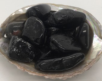 Black Tourmaline Premium AA Small/Medium Tumbled Stone, Healing Stone, Healing Crystal, Chakra Stones, Spiritual Stone, Gemstone