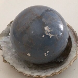 Angelite Gemstone Sphere 55mm, Healing Stone, Healing Crystal, Spiritual Stone, Meditation, Tumbled stone