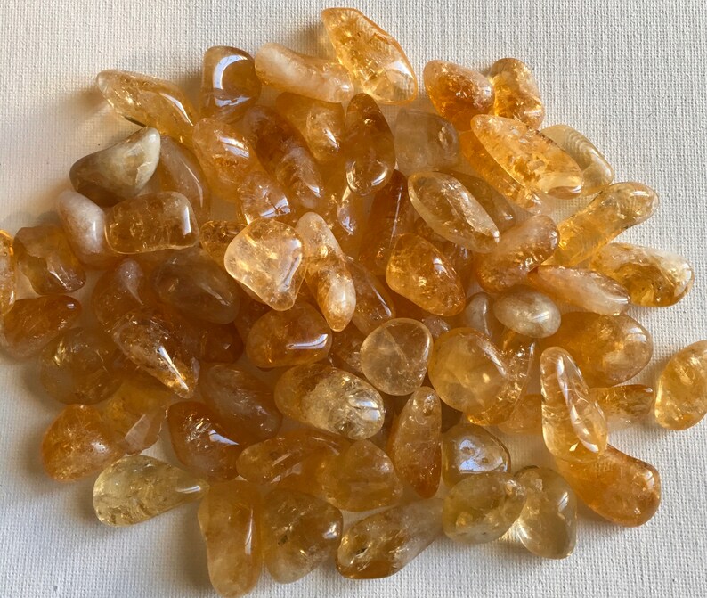 Citrine Premium Small Tumbled Stone, Positive Energy, Prosperity Stone, Healing Crystal, Healing Stone, Spiritual Stone image 2