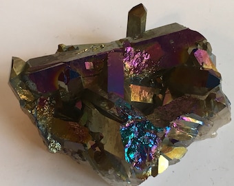 Aura Quartz Cluster, Rainbow Aura Quartz Cluster, Angel Aura Crystal Cluster,Quartz Crystal,Healing Crystals and Stones