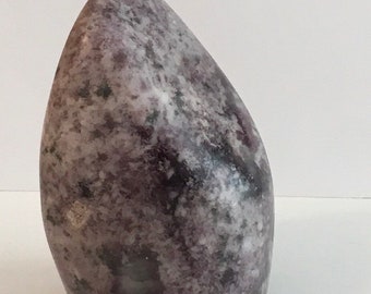 Lepidolite Polished Stone with cut base for standing, Healing Stone,Healing Crystal, Chakra Stone, Spiritual Stone