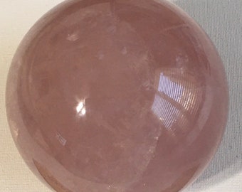 Rose Quartz Sphere, Exceptional Polished Star Rose Quartz Sphere from Madagascar, Healing Stone, Healing Crystal