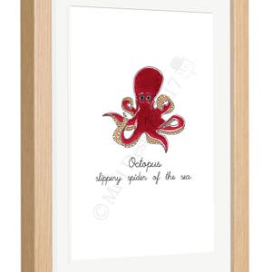 Octopus- Slippery Spider of the Sea Framed Print