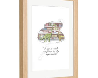 I Can't Reach Anything in the Supermarket! Framed Print Customisable