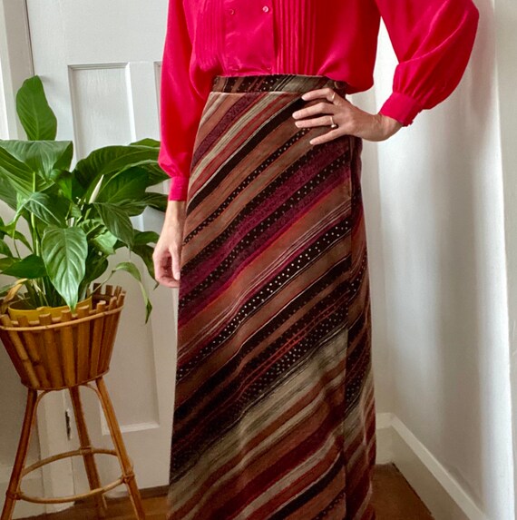 Velvet Maxi Skirt, Vera Mont, Vintage Maxi, 1970’s