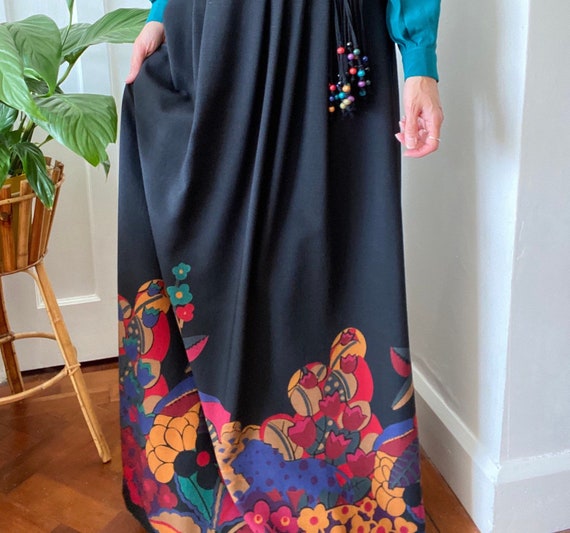 Louise Féraud Maxi Skirt, Vintage Maxi, Wool Skirt
