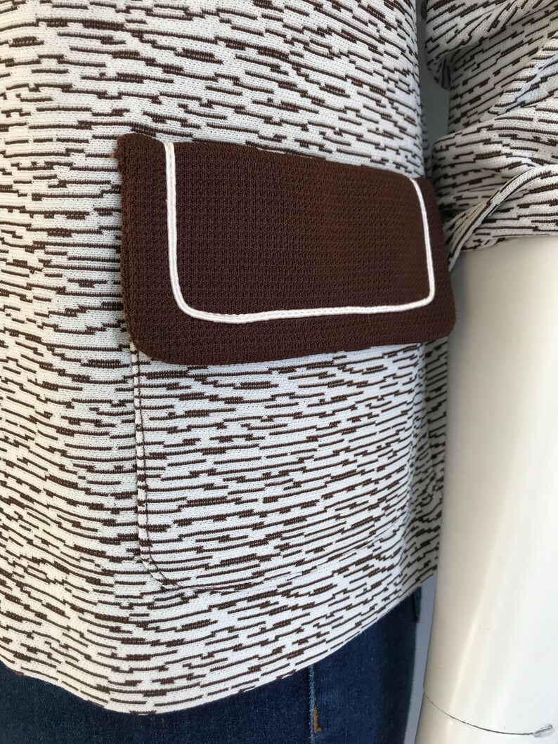 Vintage 1960/'s White and Brown Jacket