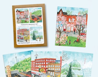 Assorted Box of 8 'Toronto Seasons' greeting cards