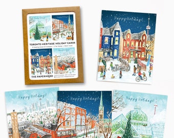 Assorted Box of 8 'Toronto Heritage Holiday' greeting cards