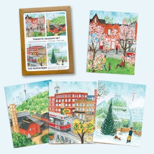Assortiment de 8 cartes de souhaits 'Toronto Seasons'