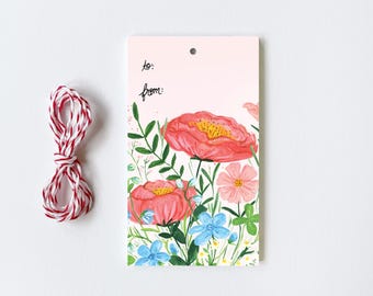 Flower Bouquet - 10 Gift Tags