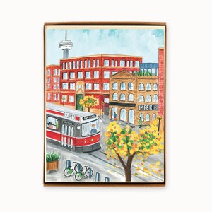 Ensemble de 8 cartes d'automne Toronto King Street West