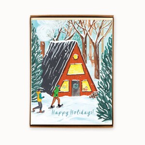Ensemble de 8 cartes Holiday A Frame Cottage