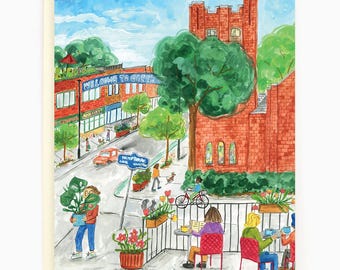 Toronto The Danforth - greeting card