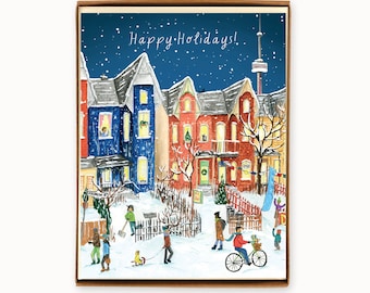 Set of 8 Toronto Kensington Market Holiday Cards