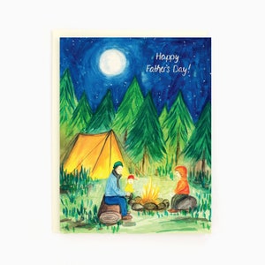 Joyeuse fête des Pères! - Papa Camping - Carte de vœux pour la fête des pères