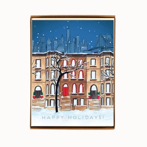 Lot de 8 cartes de vœux Brooklyn