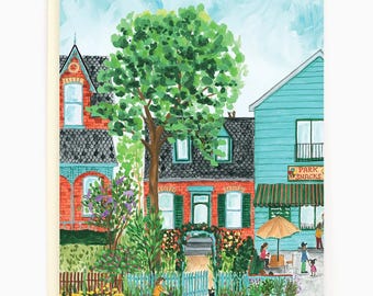 Toronto Cabbagetown - greeting card