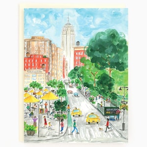 New York City Madison Square Park Summer - greeting card
