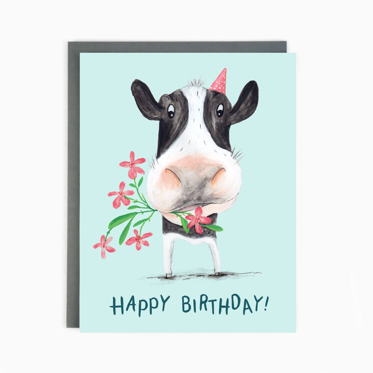 Happy Birthday Birthday Cow Funny Animal Birthday Card - Etsy Happy Birthday Birthday Cow Funny Animal Birthday Card - Etsy
