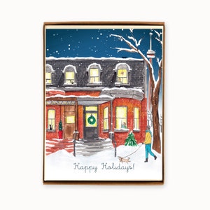 Ensemble de 8 cartes de vacances de Toronto Draper Street