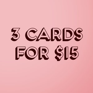3 Cartes de Vœux pour 15 Dollars