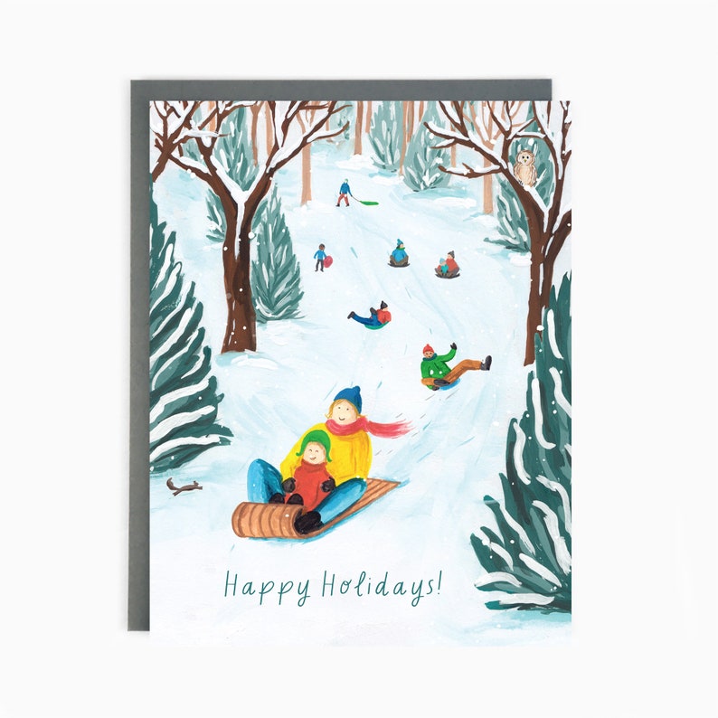 Assorted Set of 8 'Winter Nature' Holiday Greeting Cards image 5
