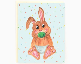 Baby Bunny - Cute Animal New Baby Card