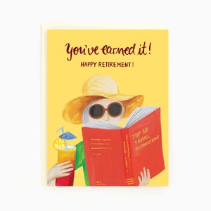 Vous l'avez bien mérité - Bonne retraite ! - Femme à la retraite - Carte de célébration de la retraite