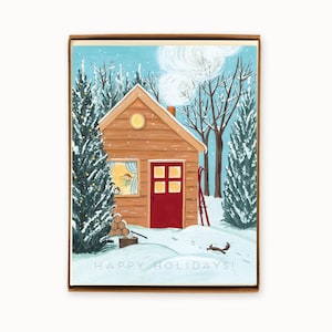 Lot de 8 cartes de vacances Cosy Cottage