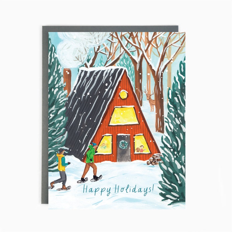 Assorted Set of 8 'Winter Nature' Holiday Greeting Cards image 2