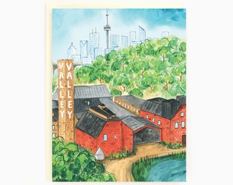 Toronto Don Valley / Evergreen Brickworks Summer - Toronto Themed Greeting Card