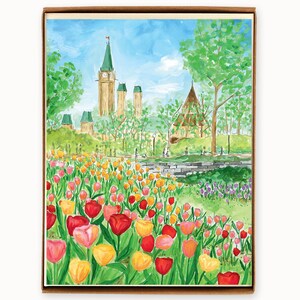 Jeu de 8 cartes Festival des tulipes d'Ottawa