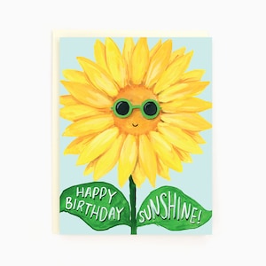 Happy Birthday Sunshine! - Birthday Sunflower - Birthday Card