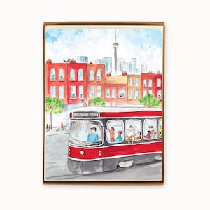 Ensemble de 8 cartes d'été du tramway Toronto Spadina