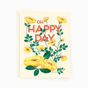 Oh Happy Day - Carte de mariage/de félicitations (baptême, confirmation, remise des diplômes)
