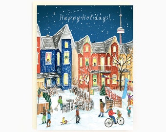 Happy Holidays! - Toronto Kensington Market Holiday Greeting Card