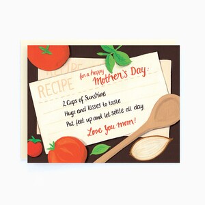 Recette pour une bonne fête des mères - Recette maman - Carte fête des mères