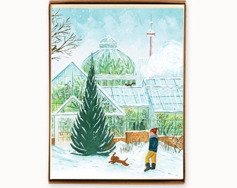 Set of 8 Toronto Allan Gardens Winter Cards